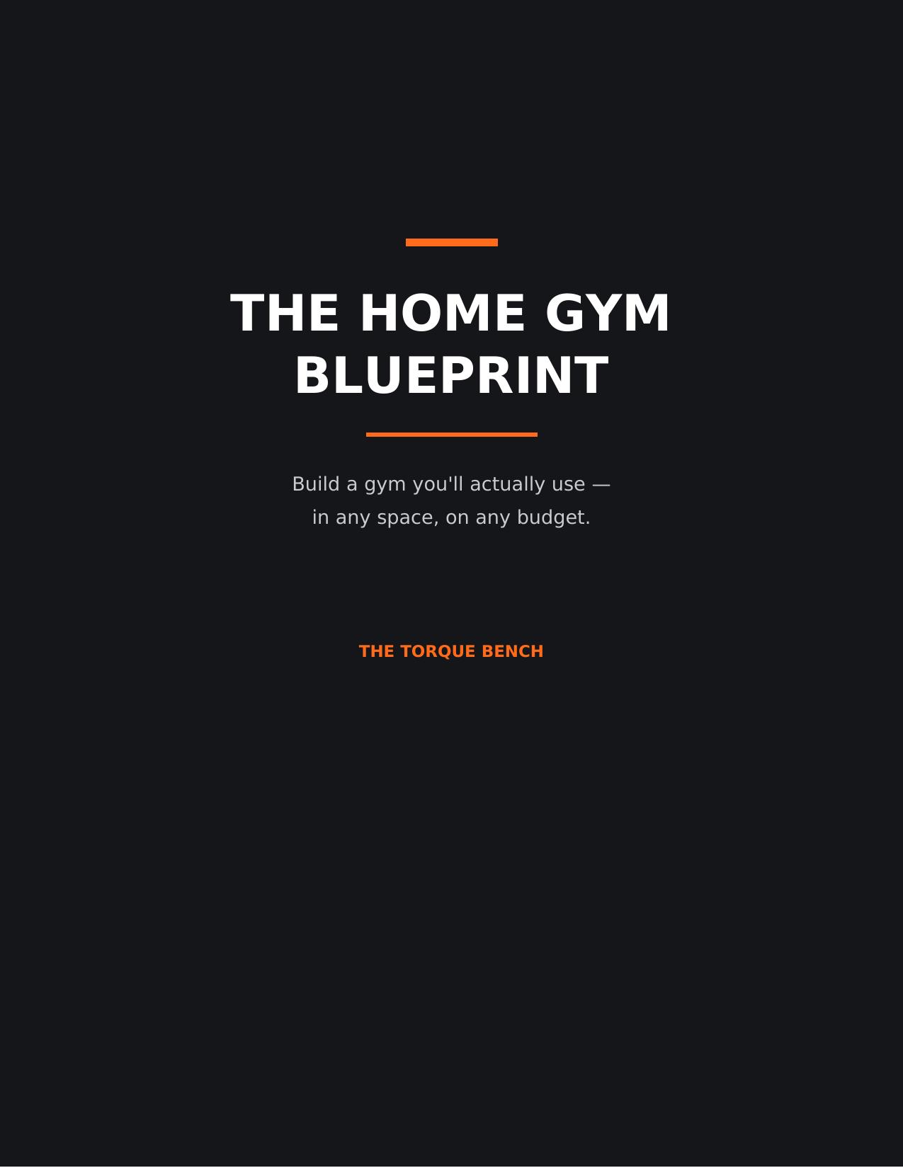 The Home Gym Blueprint cover